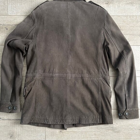 All Saints Courte Mens Nubuck Field Jacket, Like New, Size M - Picture 2 of 14